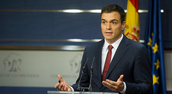 Spanish Socialist leader Pedro Sanchez